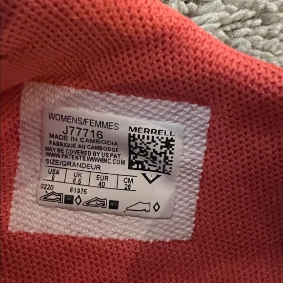 Merrell Women's Red and Yellow Athletic Shoes - Picture 3 of 4